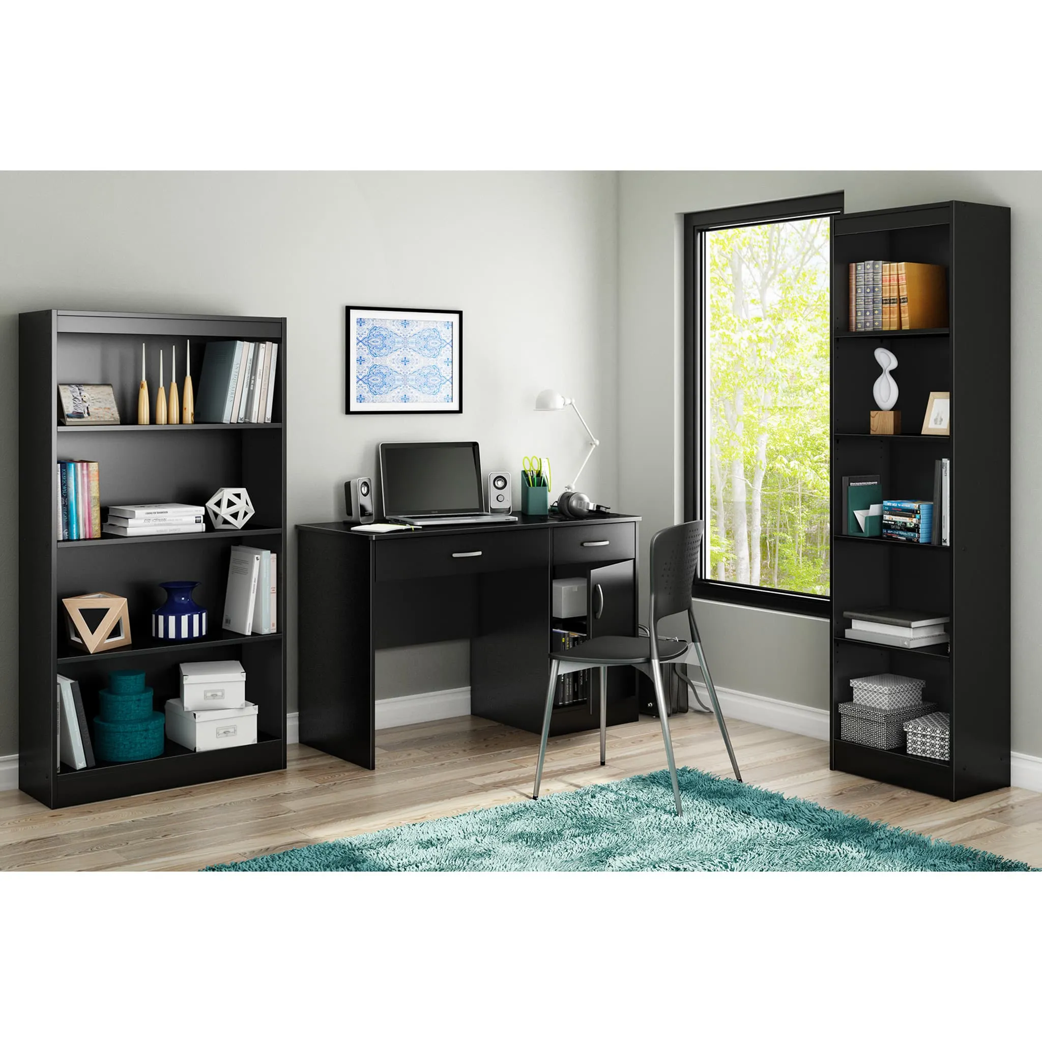 South Shore Bureau de Travail - Axess Noir Solide
