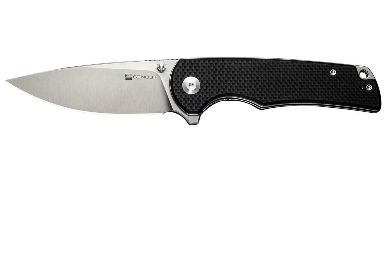 Sencut Praktisk S24019-1 Satin 9Cr18MoV, Black G10, zakmes