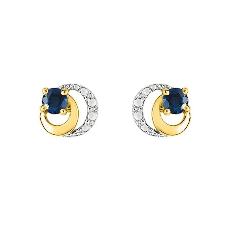 Boucles d'oreilles femme - Saphir - Or 18 Carats