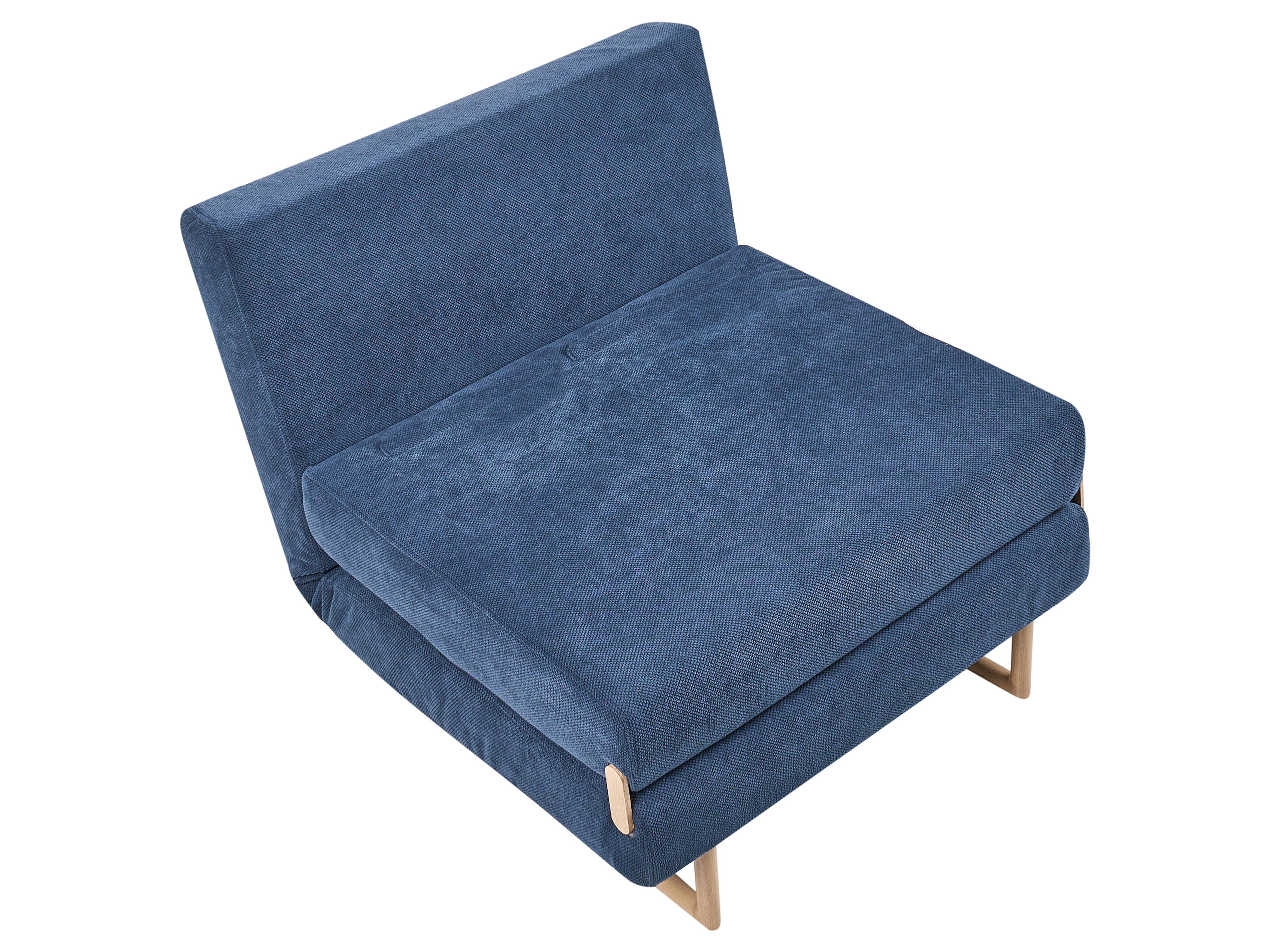 Eenpersoons slaapbank JERSLEV Stof Blauw