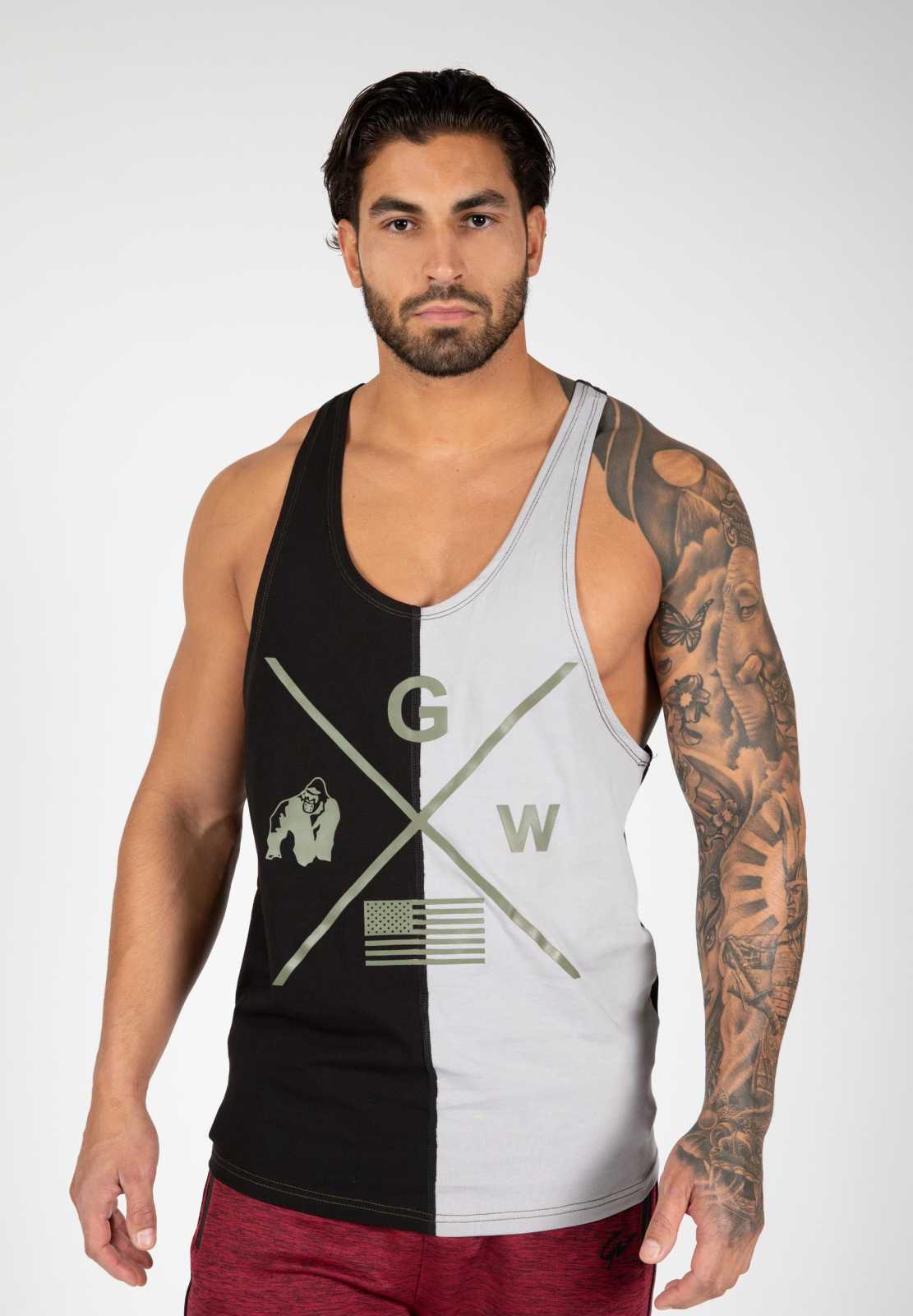 Gorilla Wear Sterling Stringer Tank Top Cinza Preto