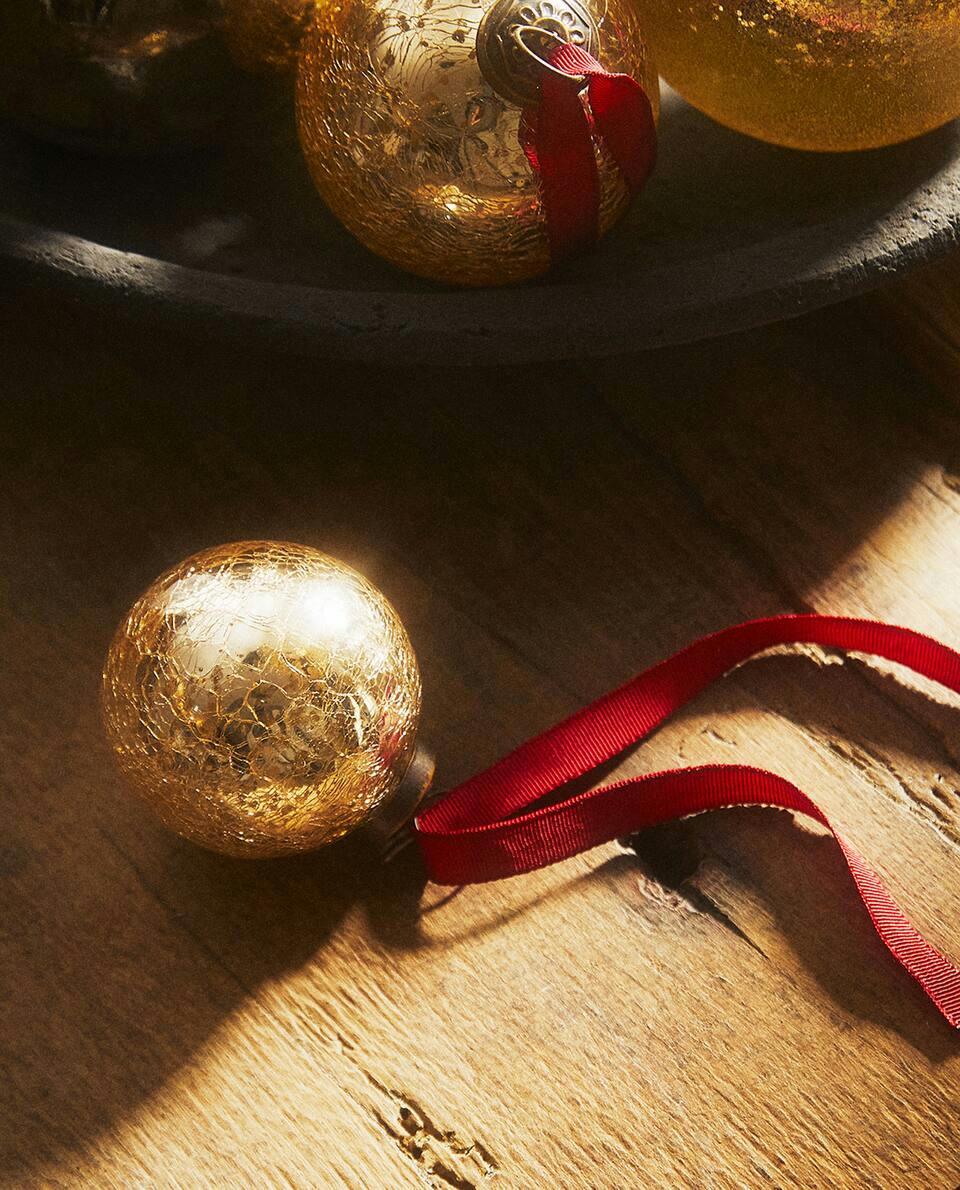 ENFEITE DE NATAL EM VIDRO MERCURISADO