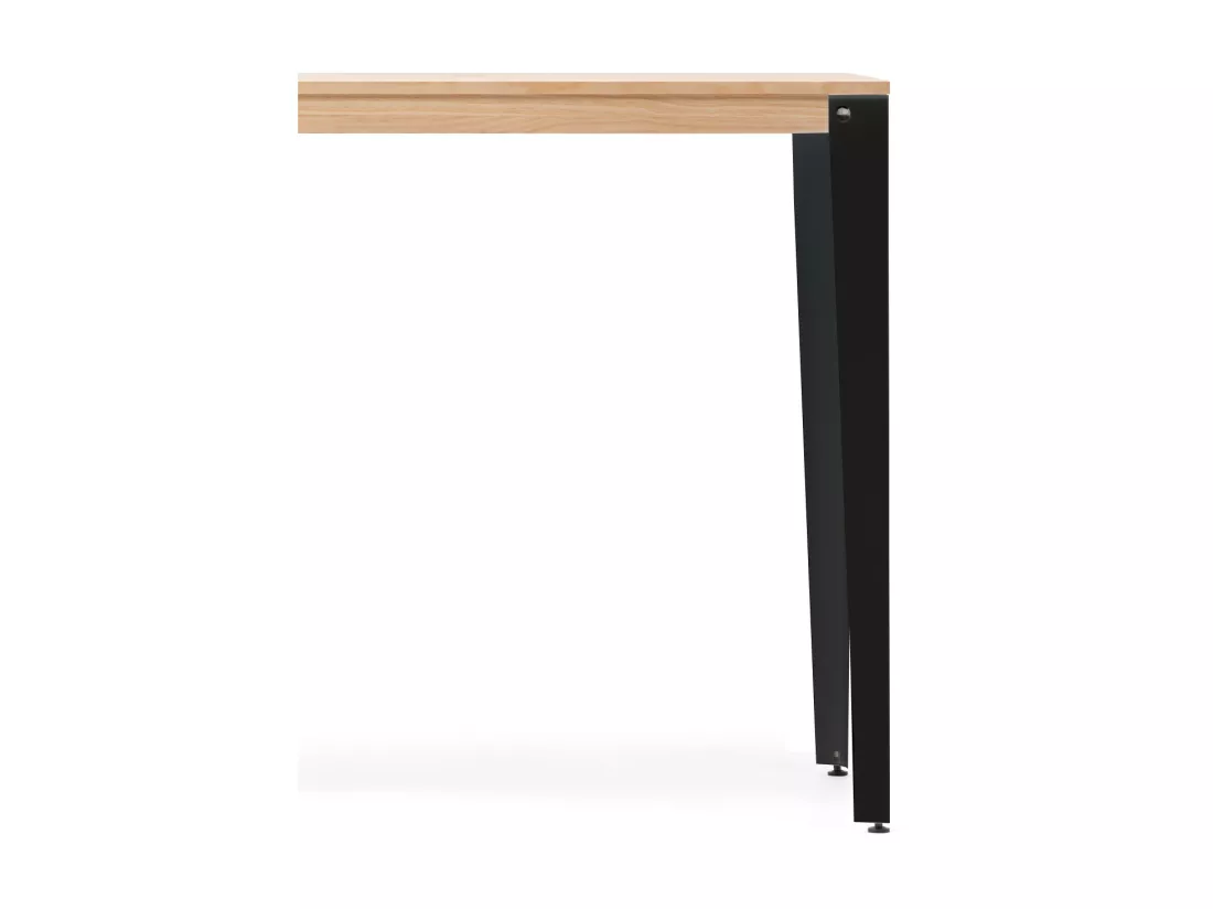 Table Mange debout Lunds 60X100x110cm Noir-Naturel. Box Furniture