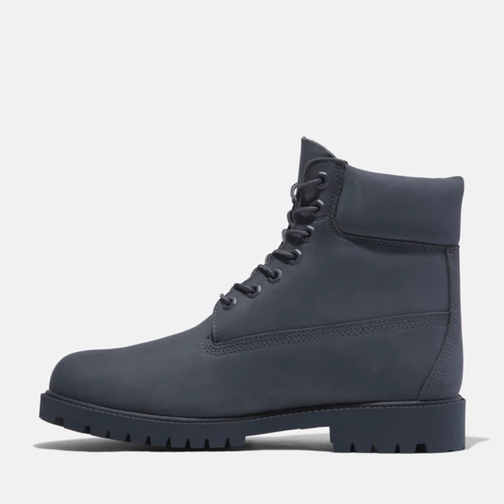 Bottine 6-Inch imperméable à lacets Timberland Heritage pour homme en nubuck bleu foncé