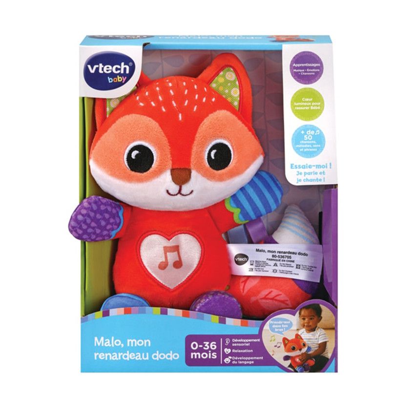 Peluche d'activités Malo - Mon renardeau Dodo - Ecru