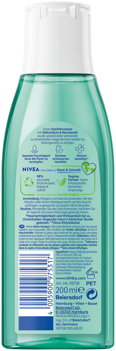 (200ml) Derma Skin Clear Gesichtswasser Zu Unreinheiten Neigende Haut (98758)