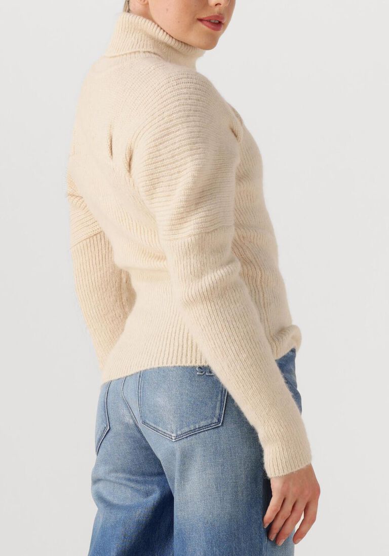 creme dante6 trui rye pleated sweater