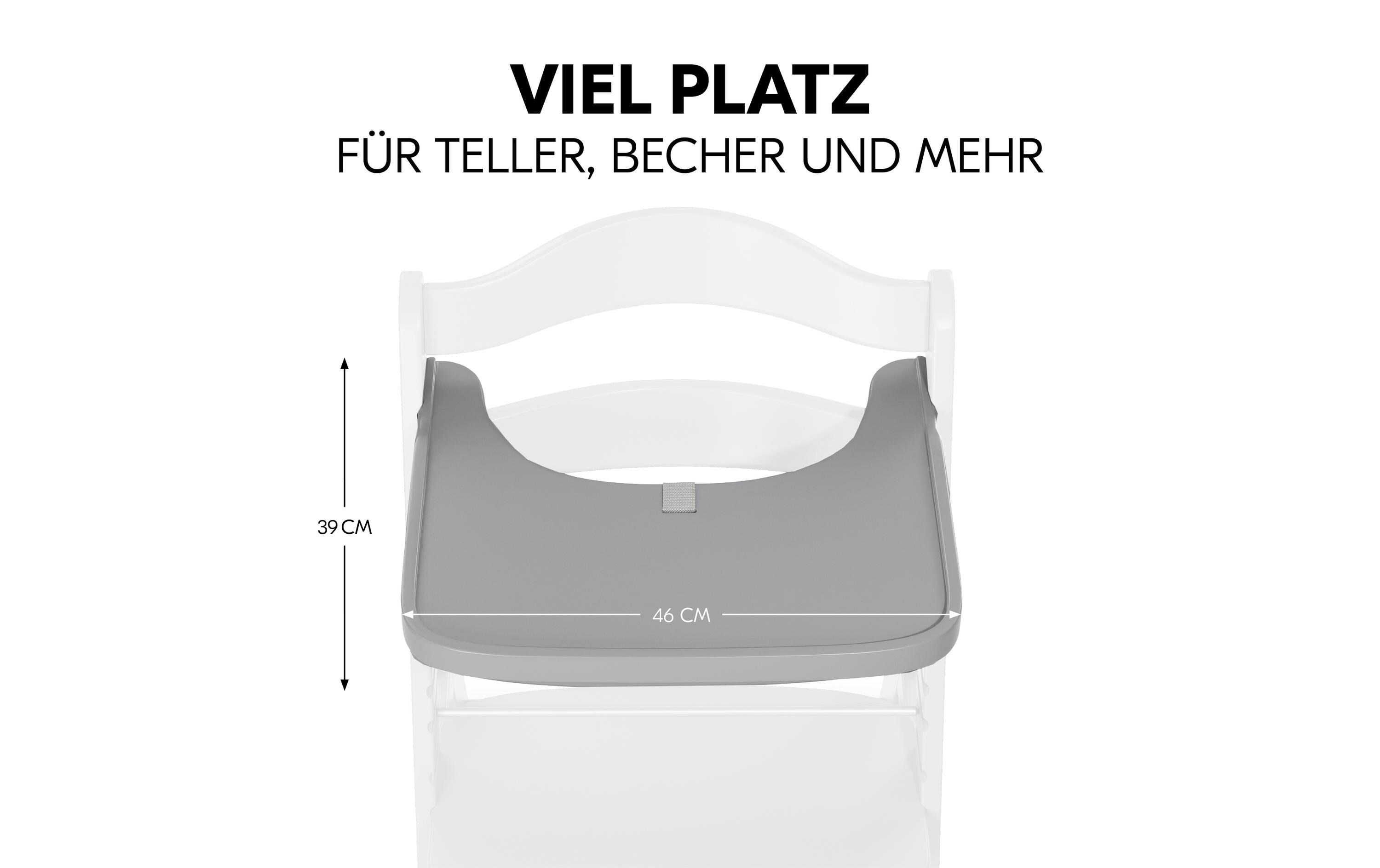 Essbrett Alpha Wooden GreyHolzessbrett für den Alpha+ & Beta+ Holzhochstuhl