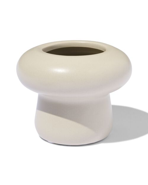 pot de fleurs Ø 6 x 7 cm céramique champignon blanc
