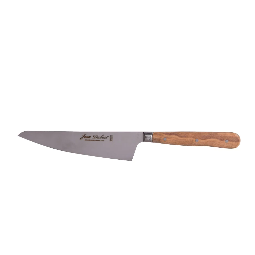 Couteau à émincer 1920 en inox et bois d'olivier 13 cm Jean Dubost
