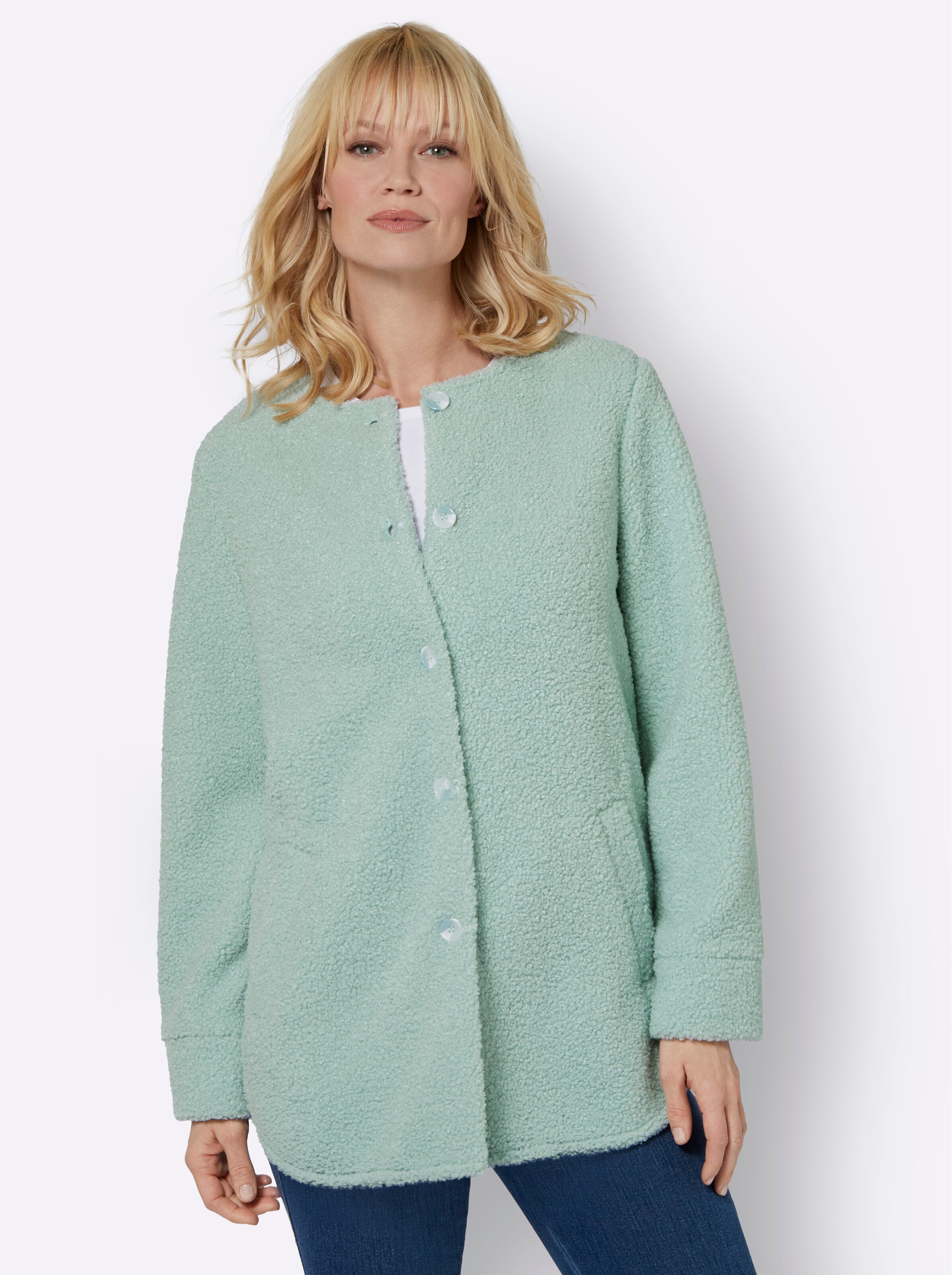 Fleecejacke in kalkmint