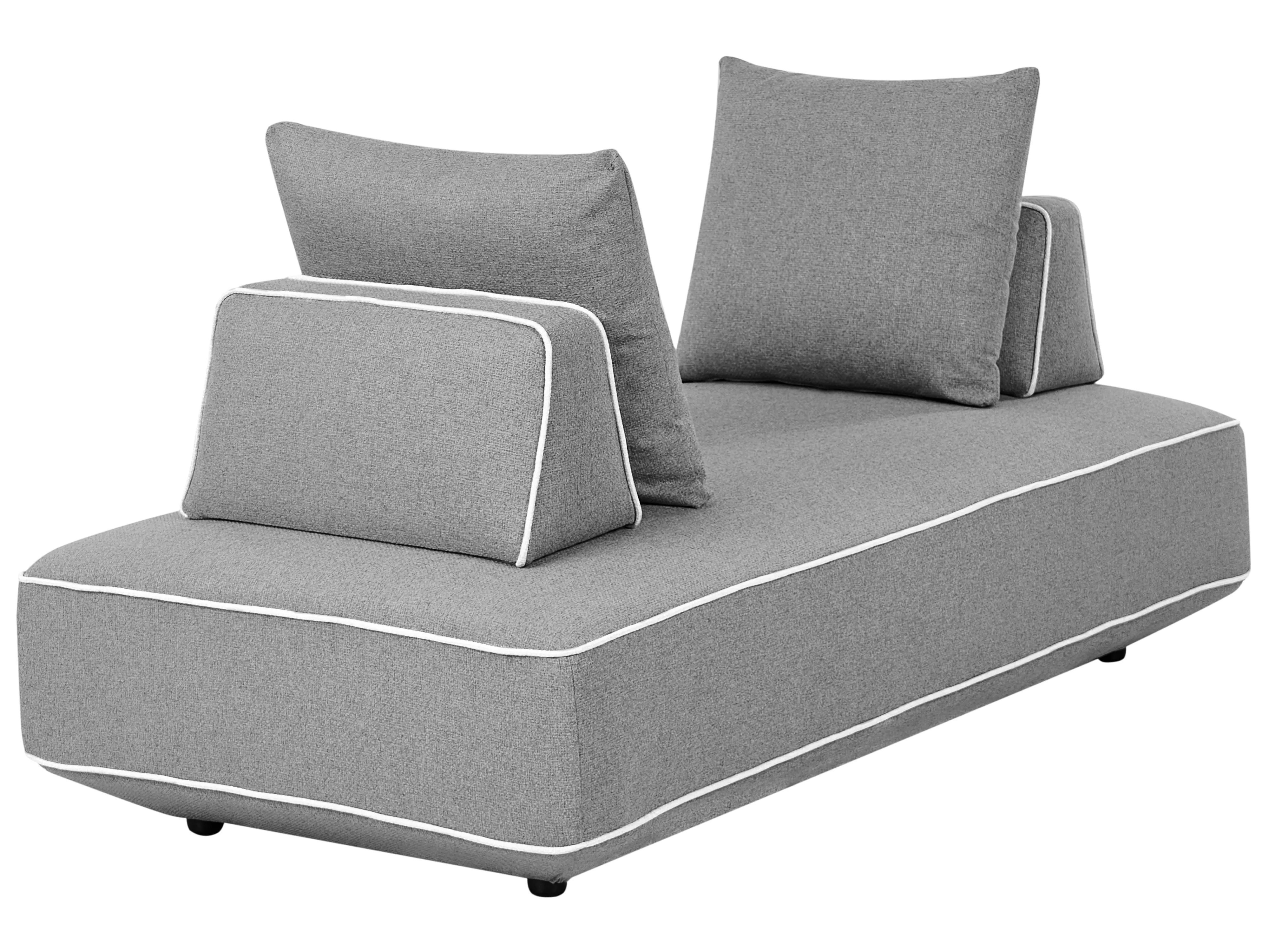 Chaise longue SEILLANS Stof Grijs
