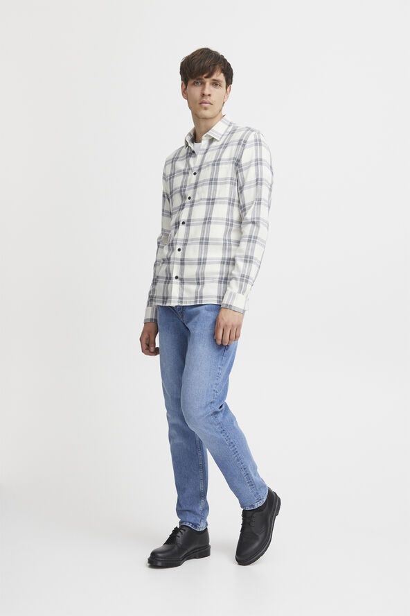 Casual Friday CFANTON LS checked shirt Ecru