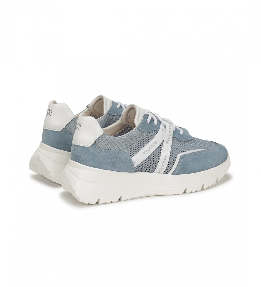 Tênis Fluchos Eira Azul - Salto Anabela de 5cm -