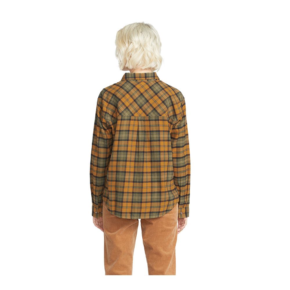 Volcom PLAID TO MEET U - Chemise Femme bronze