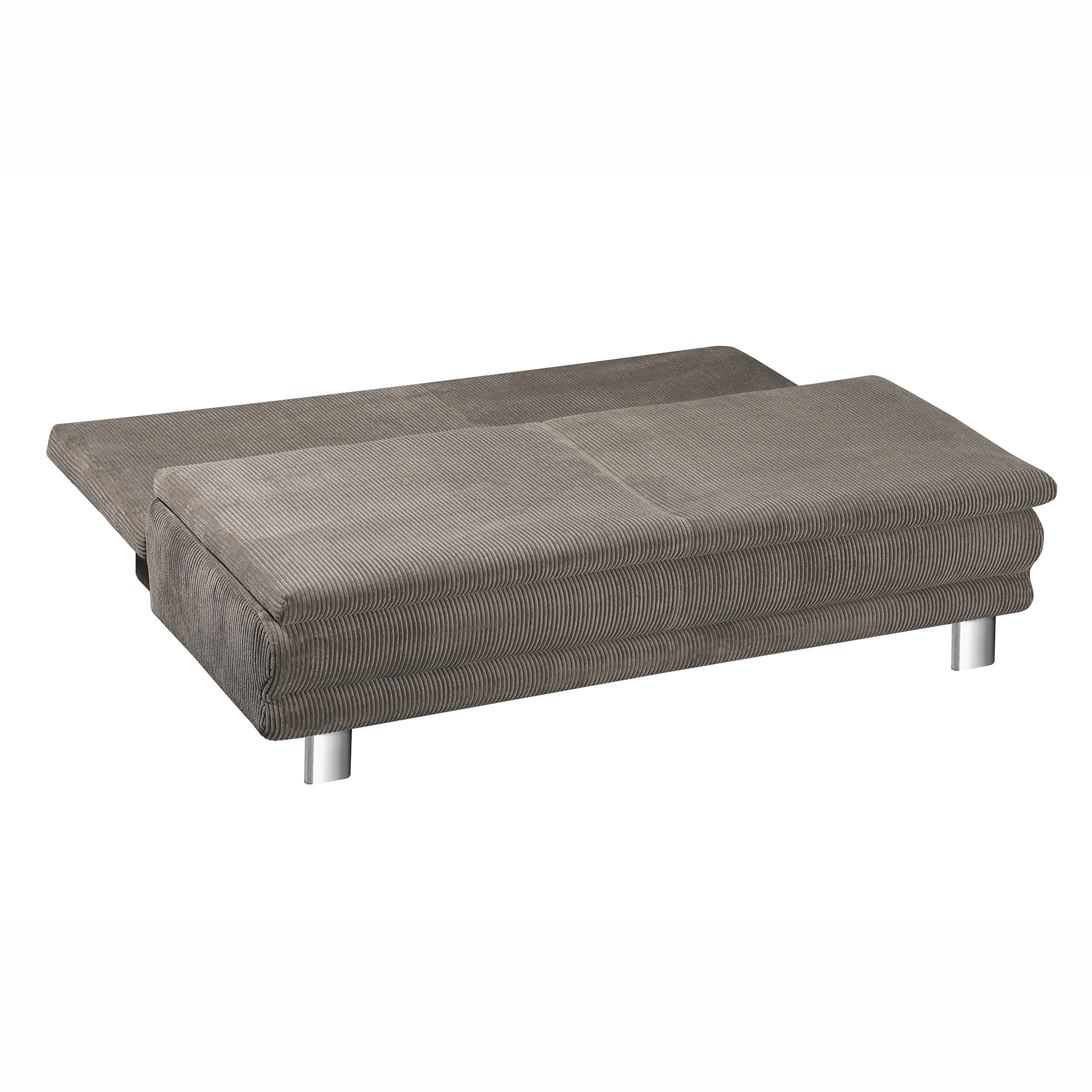Schlafsofa - hellbraun - mit Staukasten - 194 cm breit