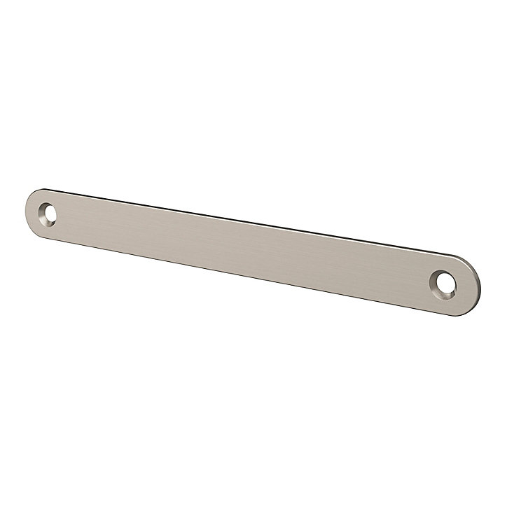 Plaque de poignée de porte Minzh GoodHome chrome brillant 190 x 7 mm