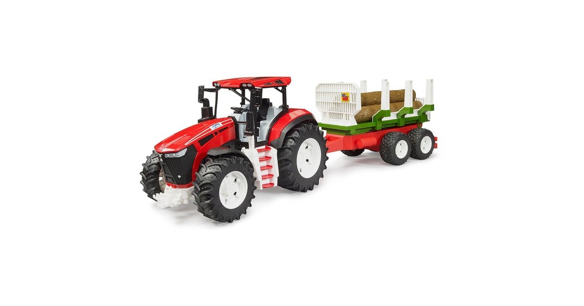 bruderROADMAX Tractor met trailer en 3 boomstammen Speelgoedvoertuig  (03453)