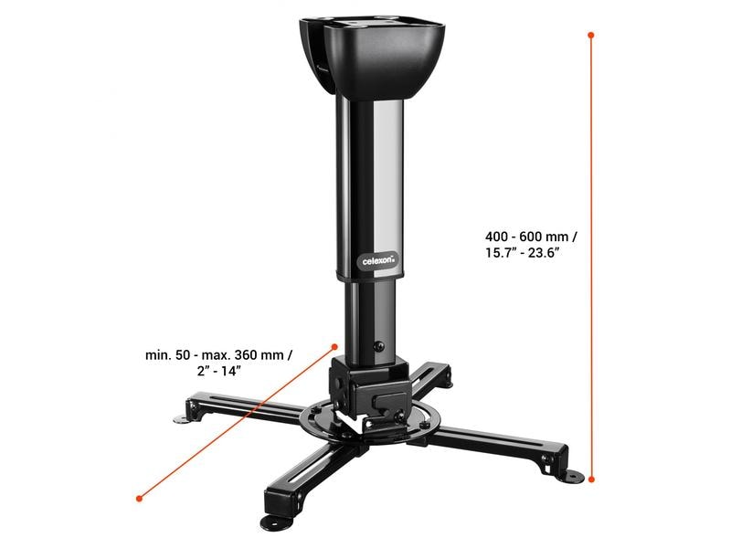 Celexon Deckenhalterung MultiCel 4060 Pro Schwarz Beamer Deckenhalterung universal