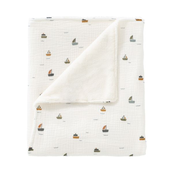 Cottonbaby Wiegdeken - Boats at Sea - 75 x 90 cm
