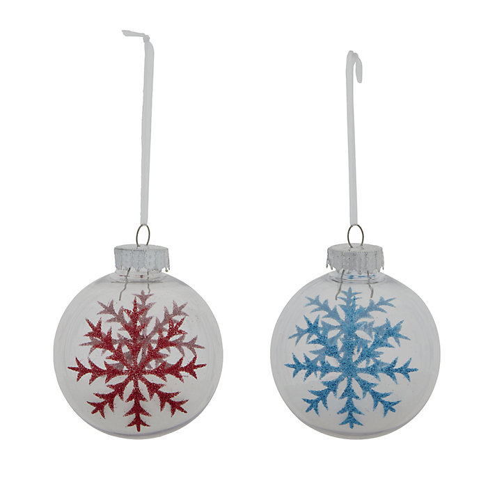Assortiment boules flocons (2 pièces)