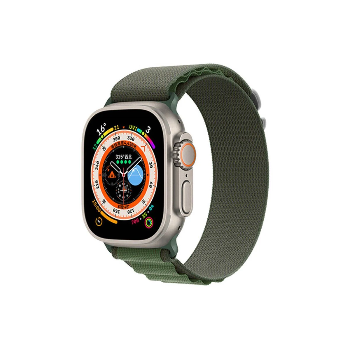 Artic Elastisk nylon armbånd Apple Watch Ultra (49mm) - Army