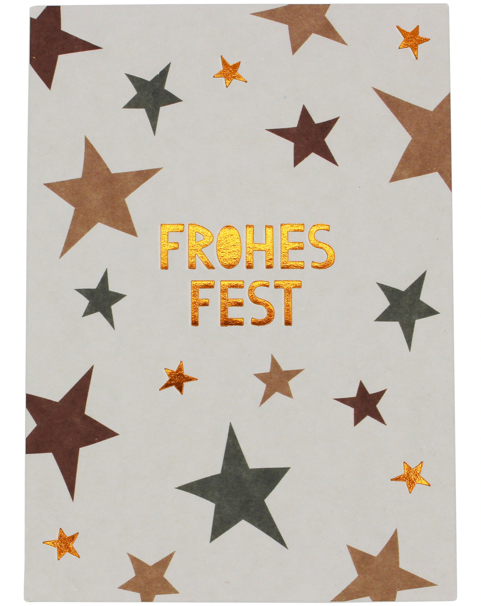 Postkarte FROHES FEST - STERNE 3er Set