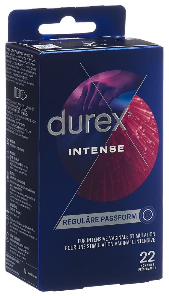 DUREX Intense Orgasmic Präservativ<br>22 Stück, Box, Big Pack