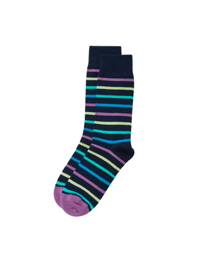 Wood Wood  Finley stripe strømper - Navy Stripes