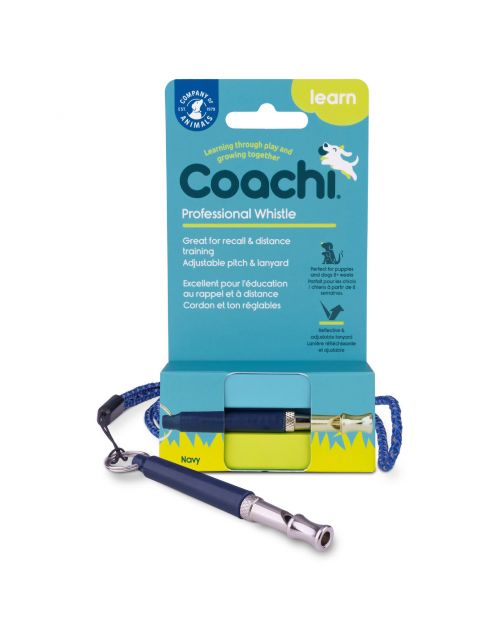 Coachi Professional Whistle Hondenfluit - Hondenopvoeding - Navy Zilver
