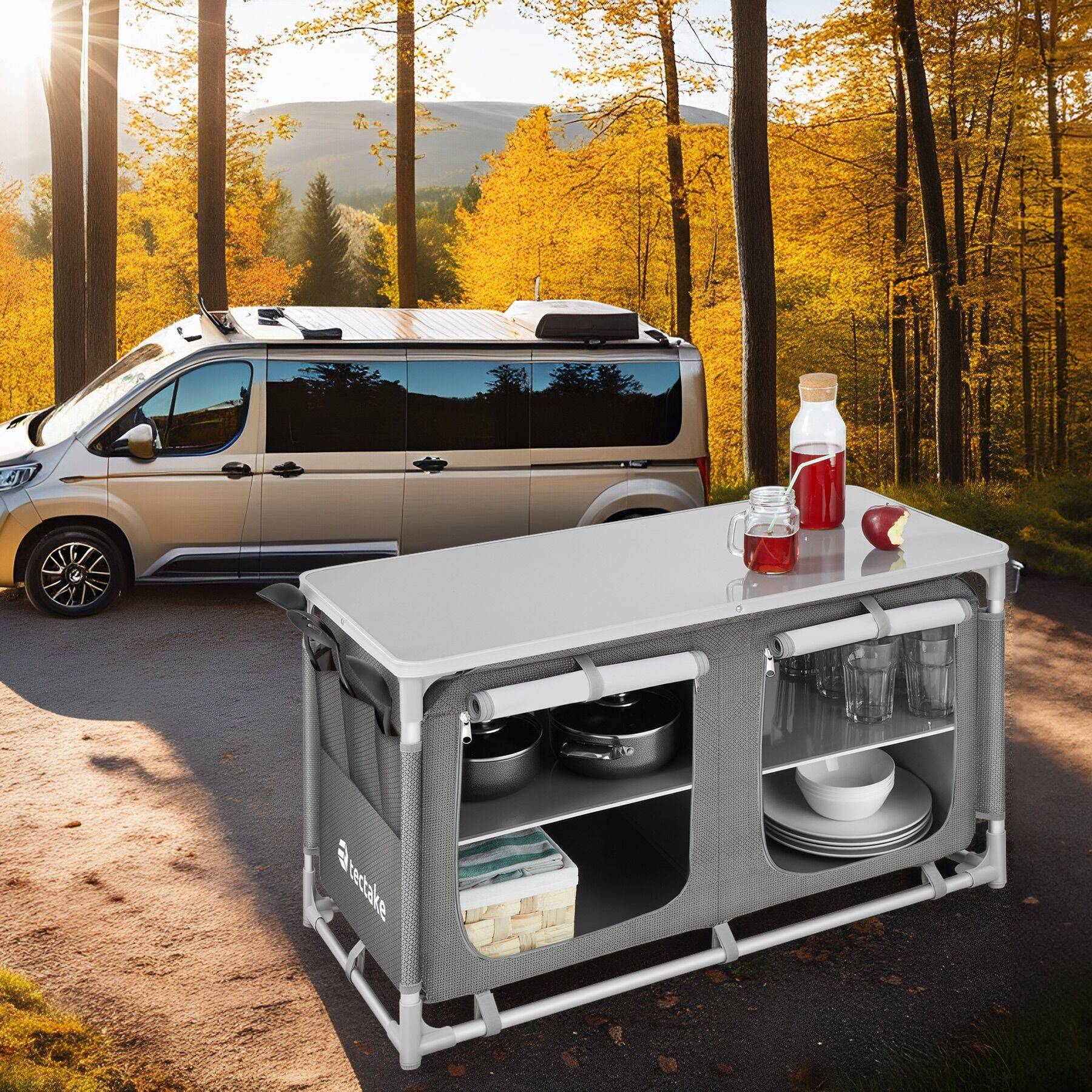 Campingschrank Komfort mit 4 Fächern