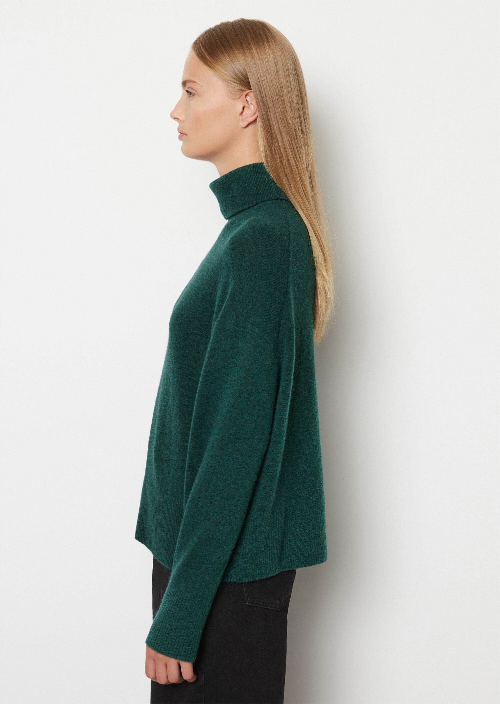 Softer Rollkragenpullover oversizeaus edlem Schurwolle-Mix