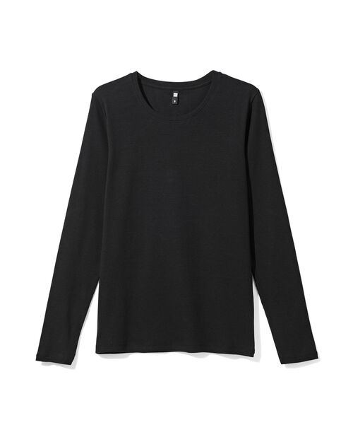 top femme Clara côtelé noir
