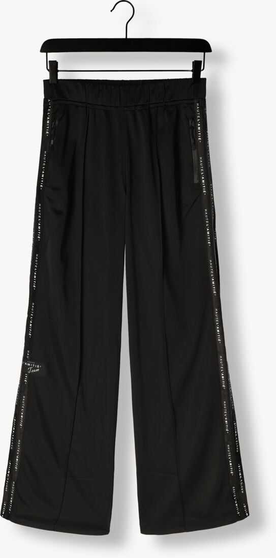 zwarte haute l'amitié wijde broek logo tape track tall pant