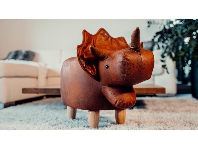 zoosy Kinderhocker Dino Bolle Braun Hocker in Dinosaurierform