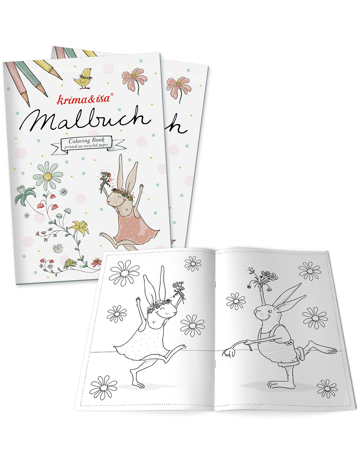 Malbuch HASENTANZ 2er-Set