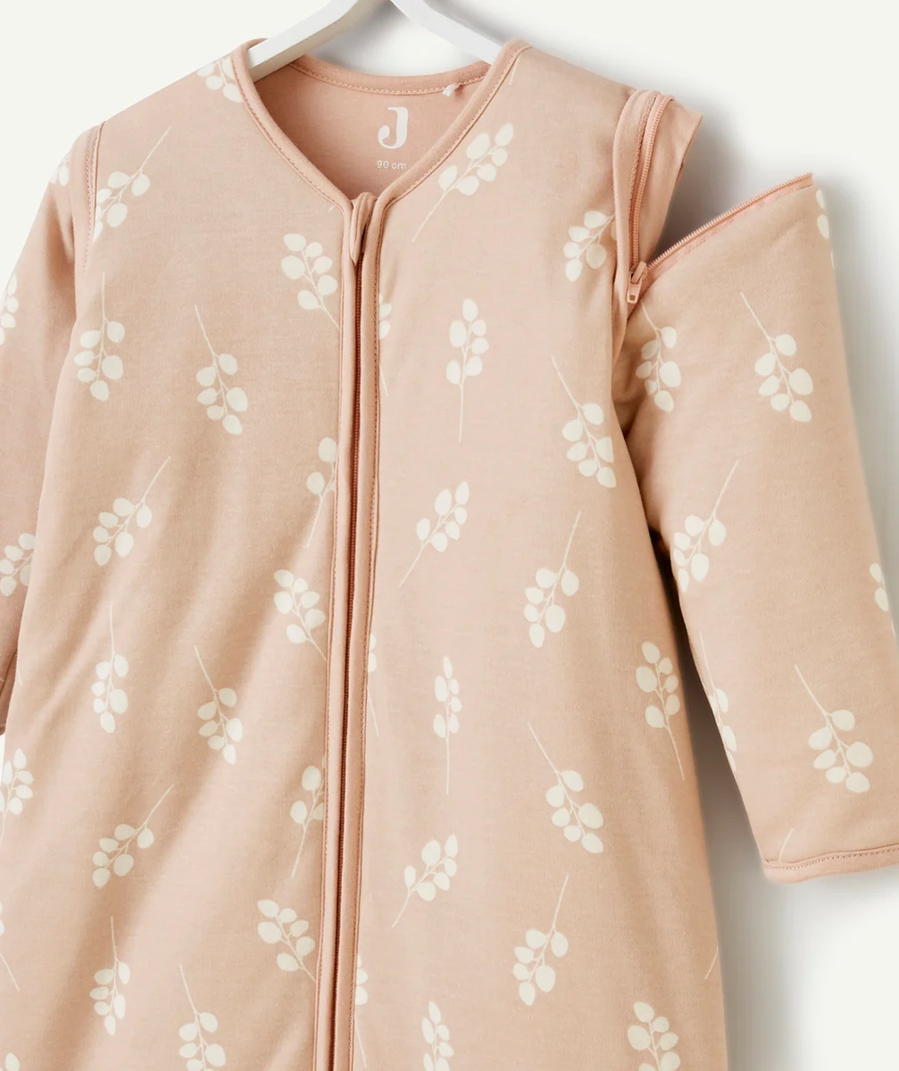 JOLLEINGIGOTEUSE À MANCHES LONGUES AMOVIBLES IMPRIMÉ ROSE SAUVAGE