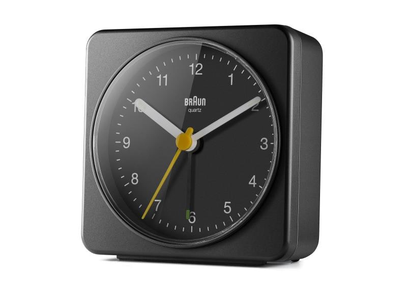 Braun Klassischer Wecker BC03 Schwarz Wecker
