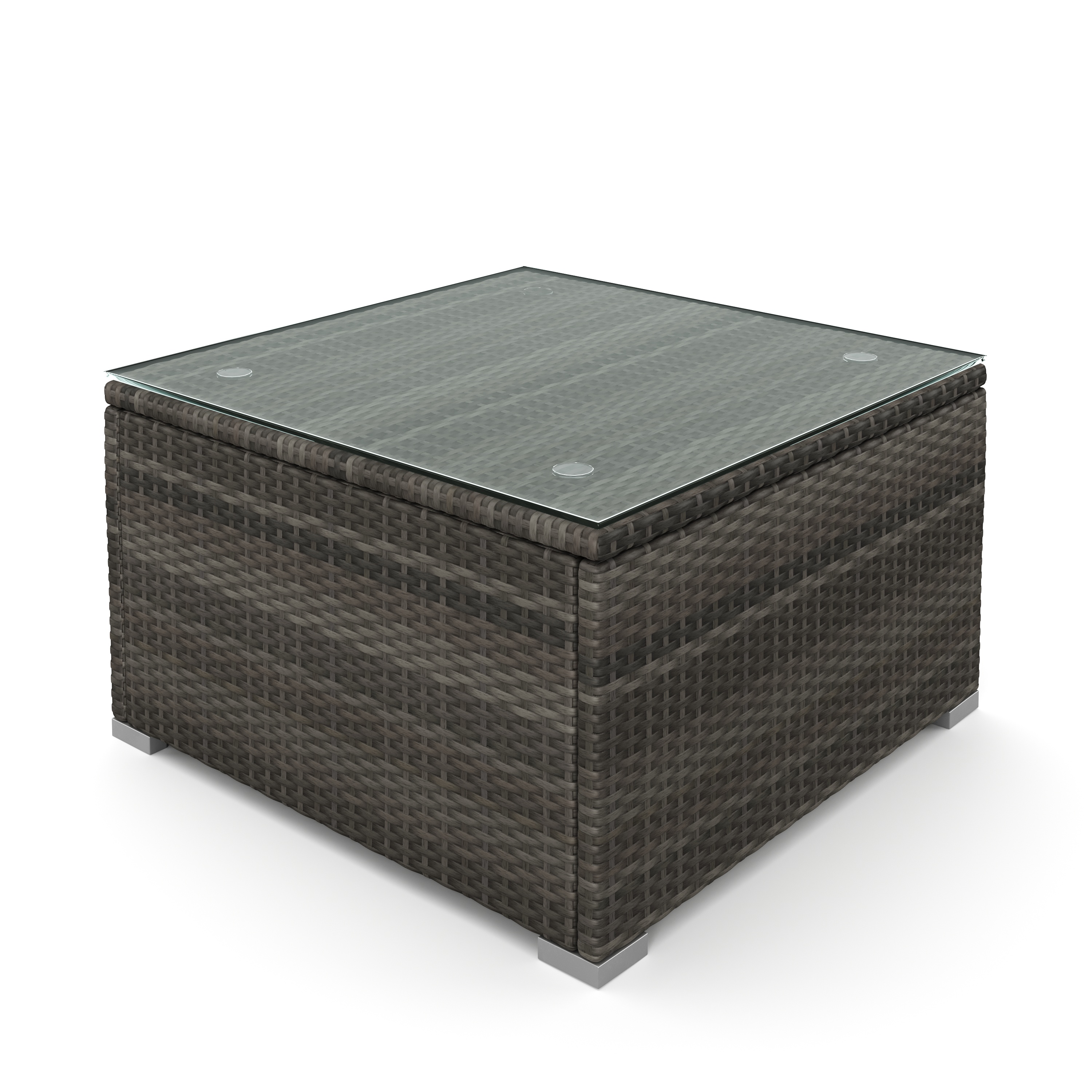 Rattanlounge MILOS grau/beige