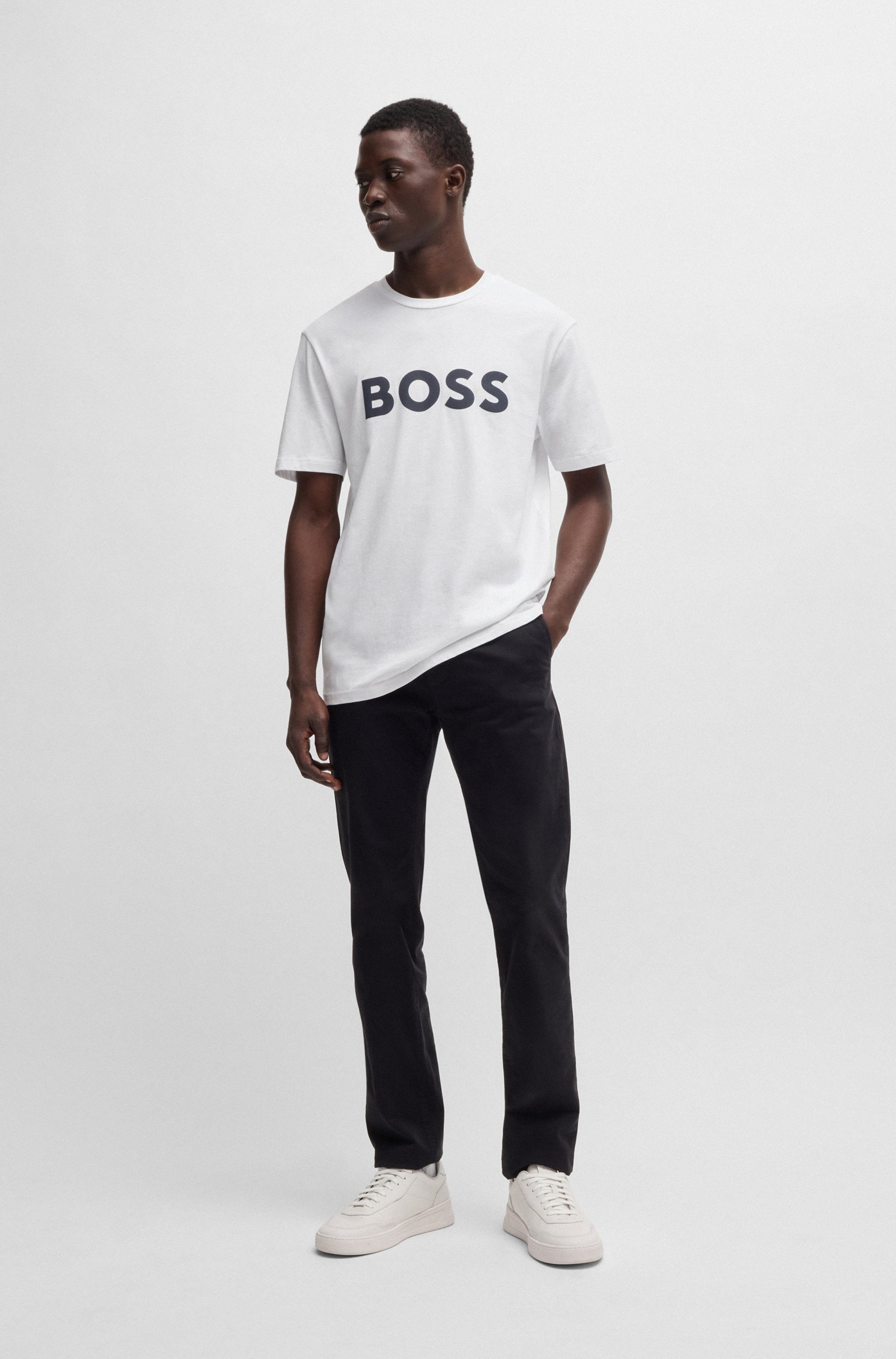 BOSS ORANGE T-Shirt »Thinking 1« mit grossem BOSS Druck auf der Brust