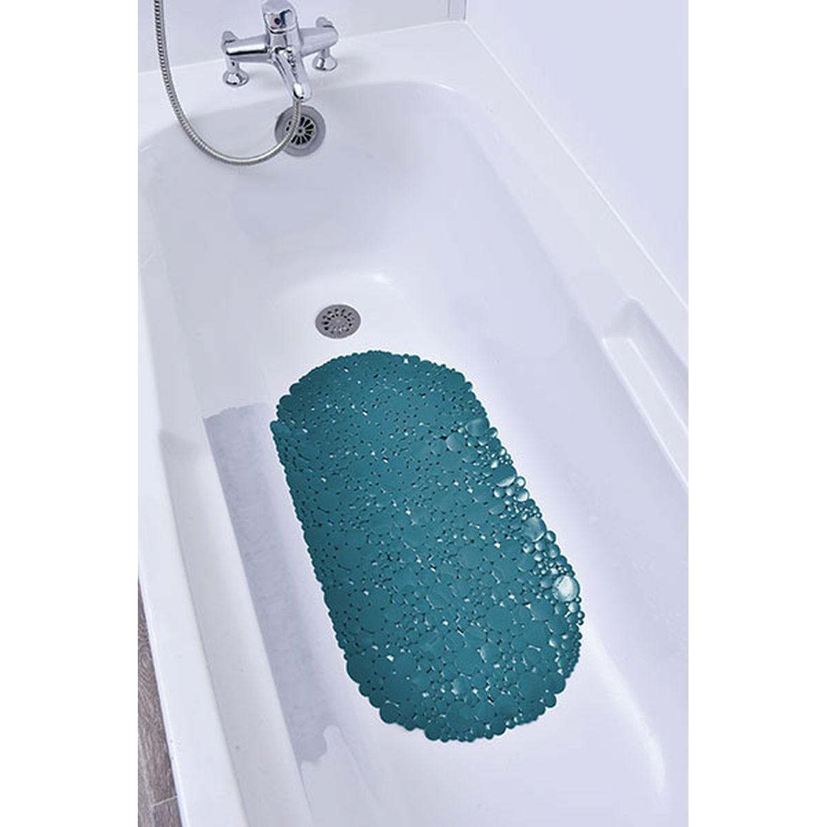 FOND DE BAIGNOIRE 69X36CM BULLES BLEU CANARD