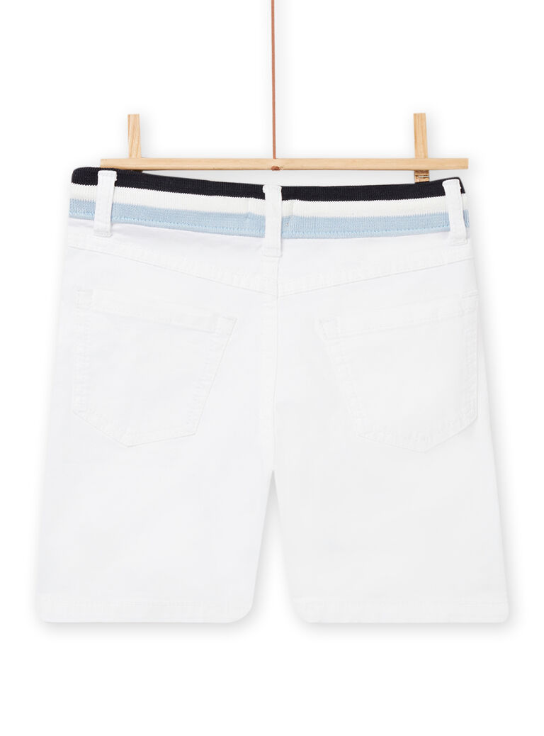 Bermuda blanc enfant garçon