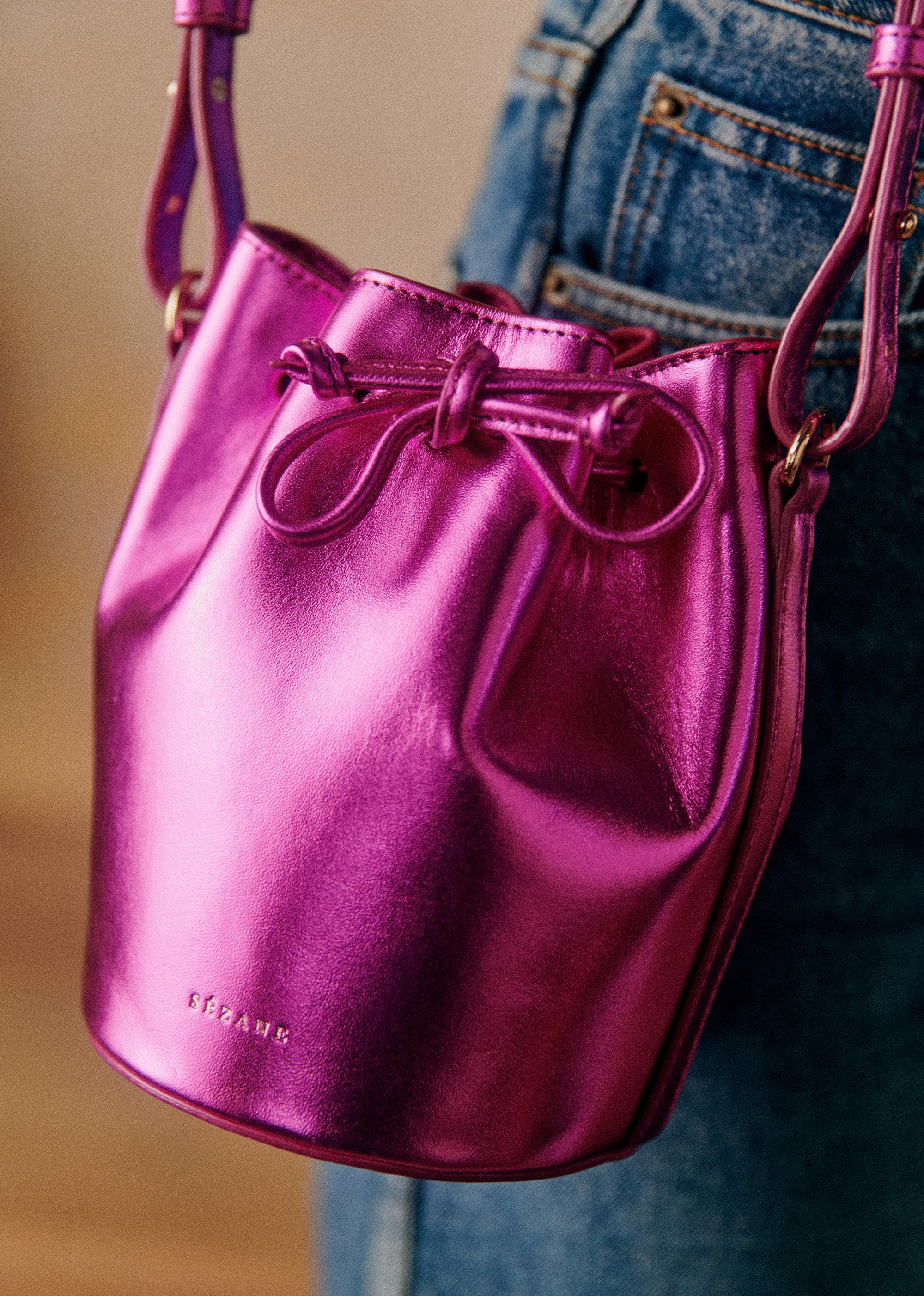 Bourse Micro Farrow - Fuchsia métallisé - SACS/NEW SACS Nos Sacs Iconiques 5906359