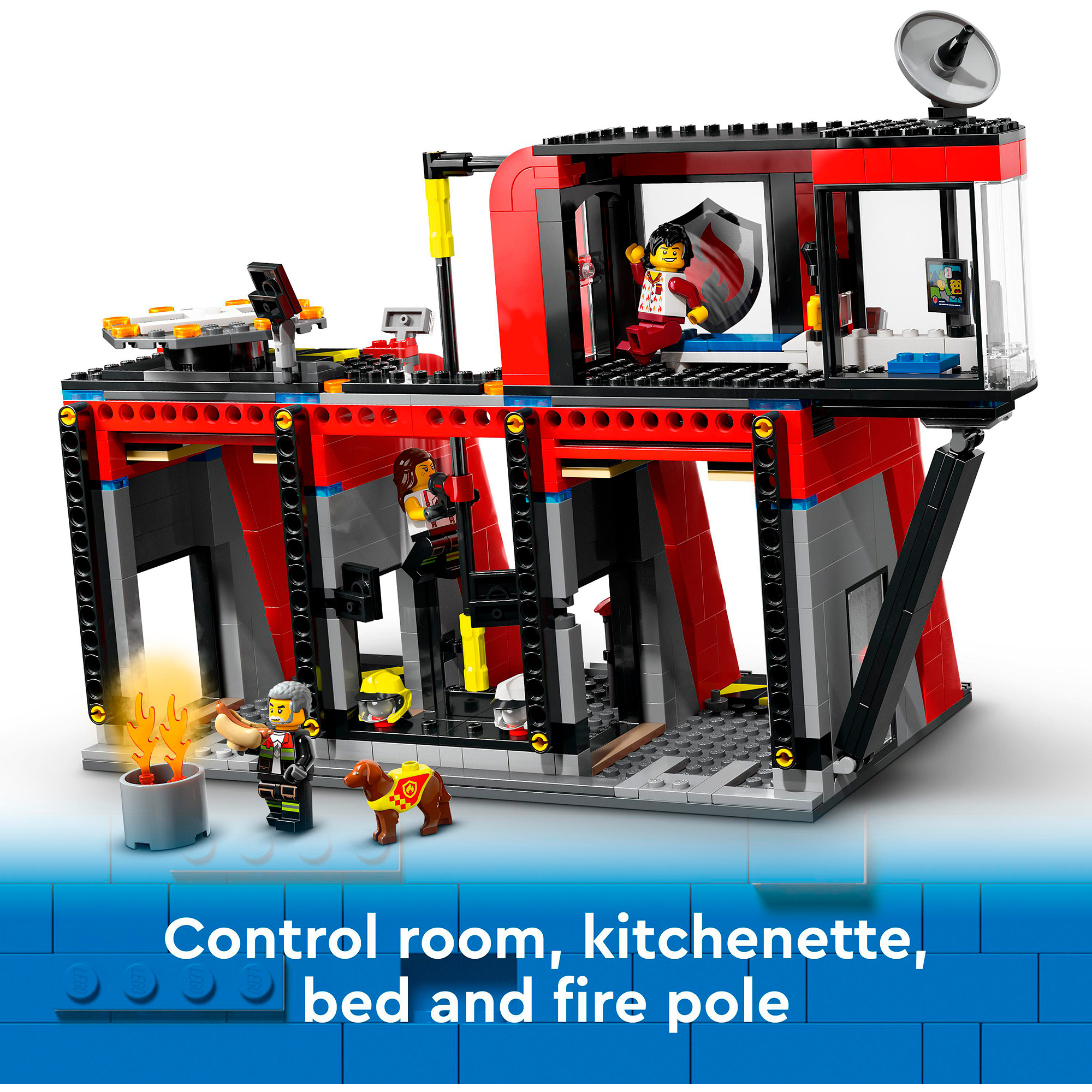 LEGO Konstruktionsspielzeug City Feuerwehrstation mit Drehleiterfahrzeug