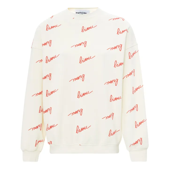 Mathilde Cabanas Sweat Oversize - Collection Femme  | Ecru