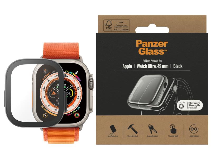 Panzerglass Displayschutz Full Body Apple Watch Ultra (49 m Full-Body-Displayschutz für die Apple Watch Ultra (49 mm)
