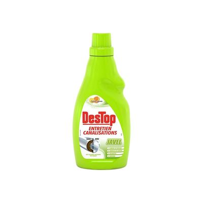 Destop Entretien Canalisations 4 en 1 - Produit de débouchage - 750 ml - citron/pamplemousse