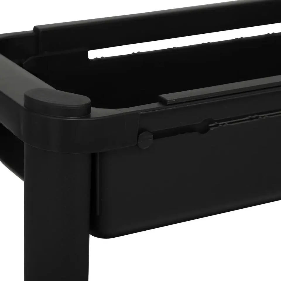 5Five Keuken/badkamer trolley 4 laags - 37 x 15 x 79 cm - zwart