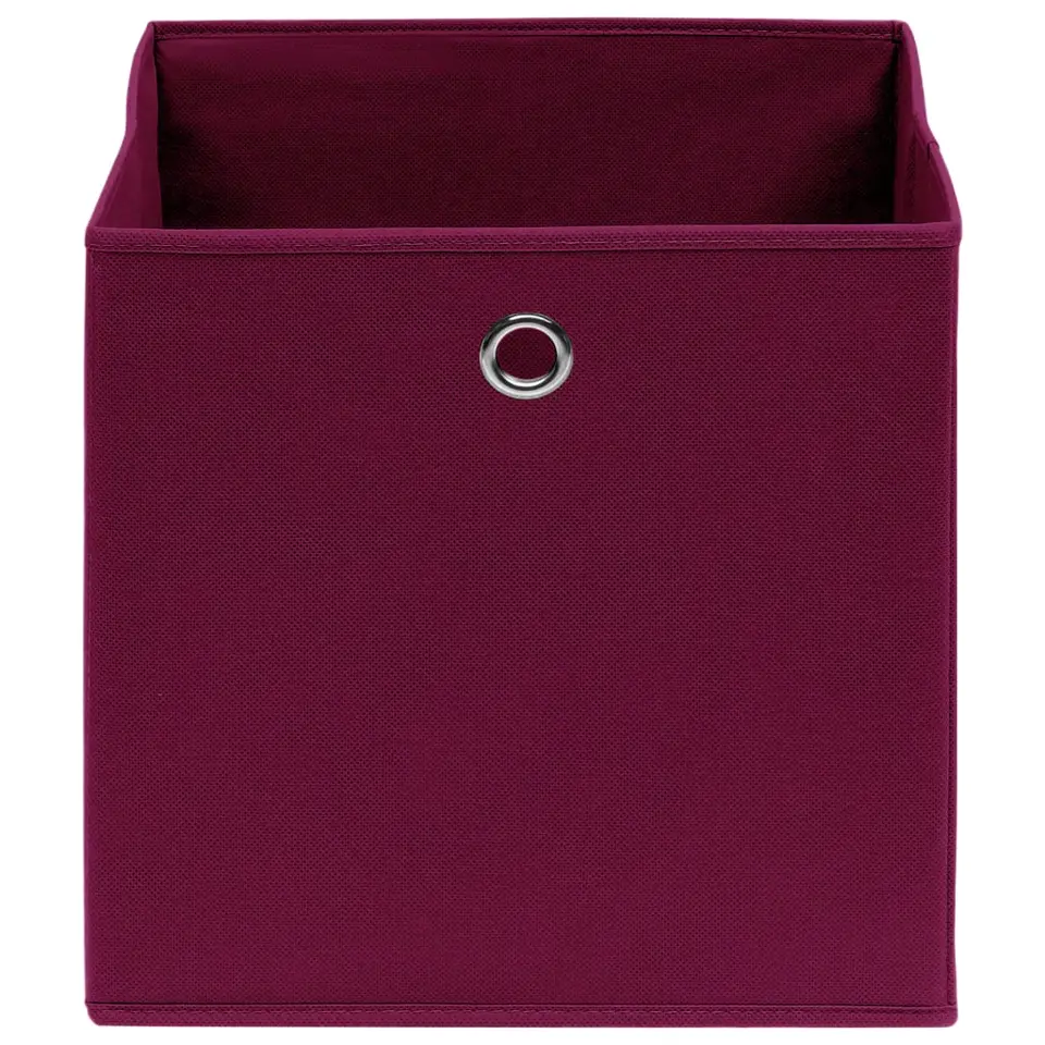 vidaXL - Opbergbox - Rood - Stof - 4 stuks