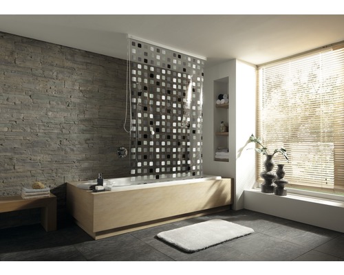 Douchegordijn voor cassette Kleine Wolke 128 x 240 grijs 110 zonder cassette
